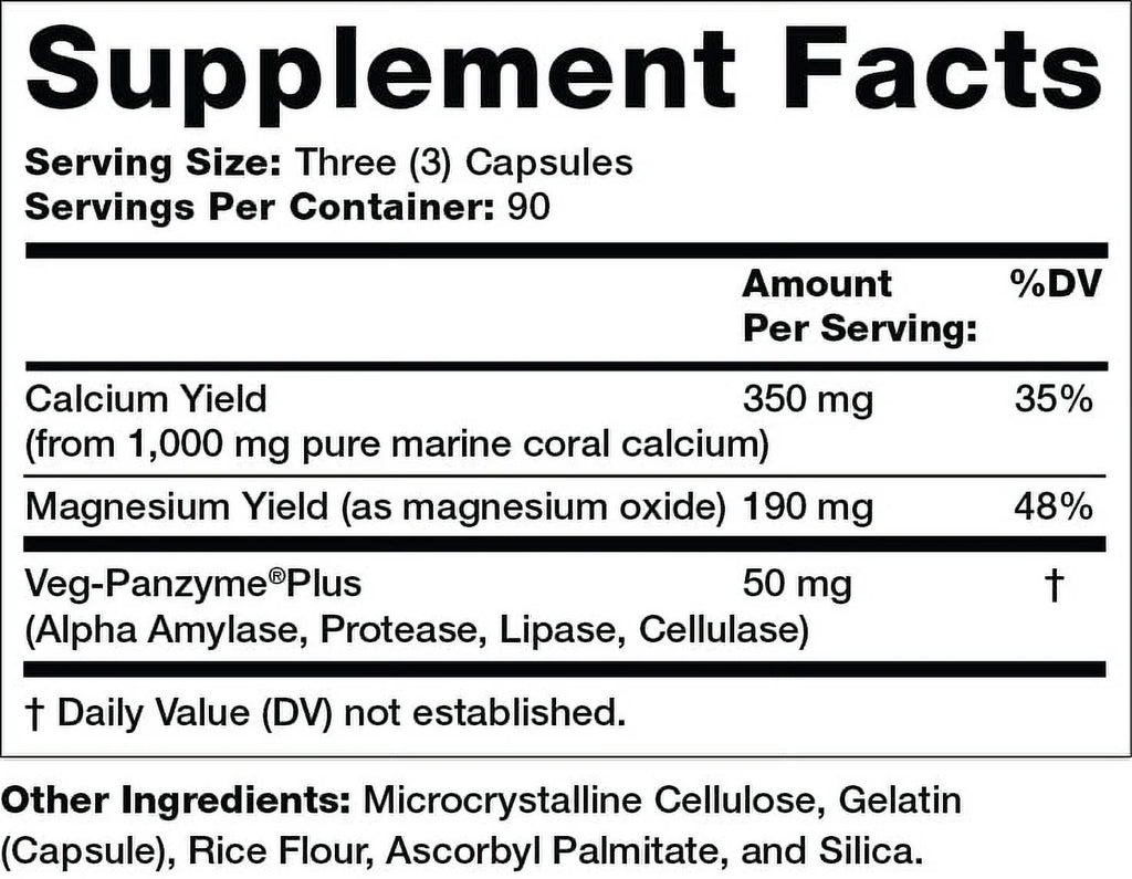 Coral Calcium Dietary Supplement, 1000mg, 270 Count W46029