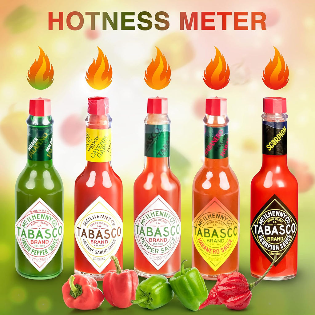 Hot Sauce Variety Pack 2oz Bottles, 5 Flavors Gift Set U1701