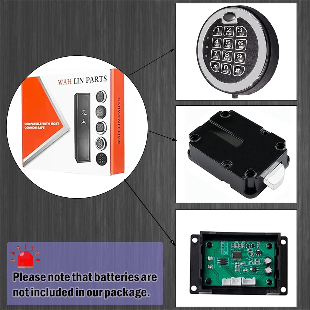 Fireproof Gun Safe Lock Replacement with Electronic Digital Keypad Q2840