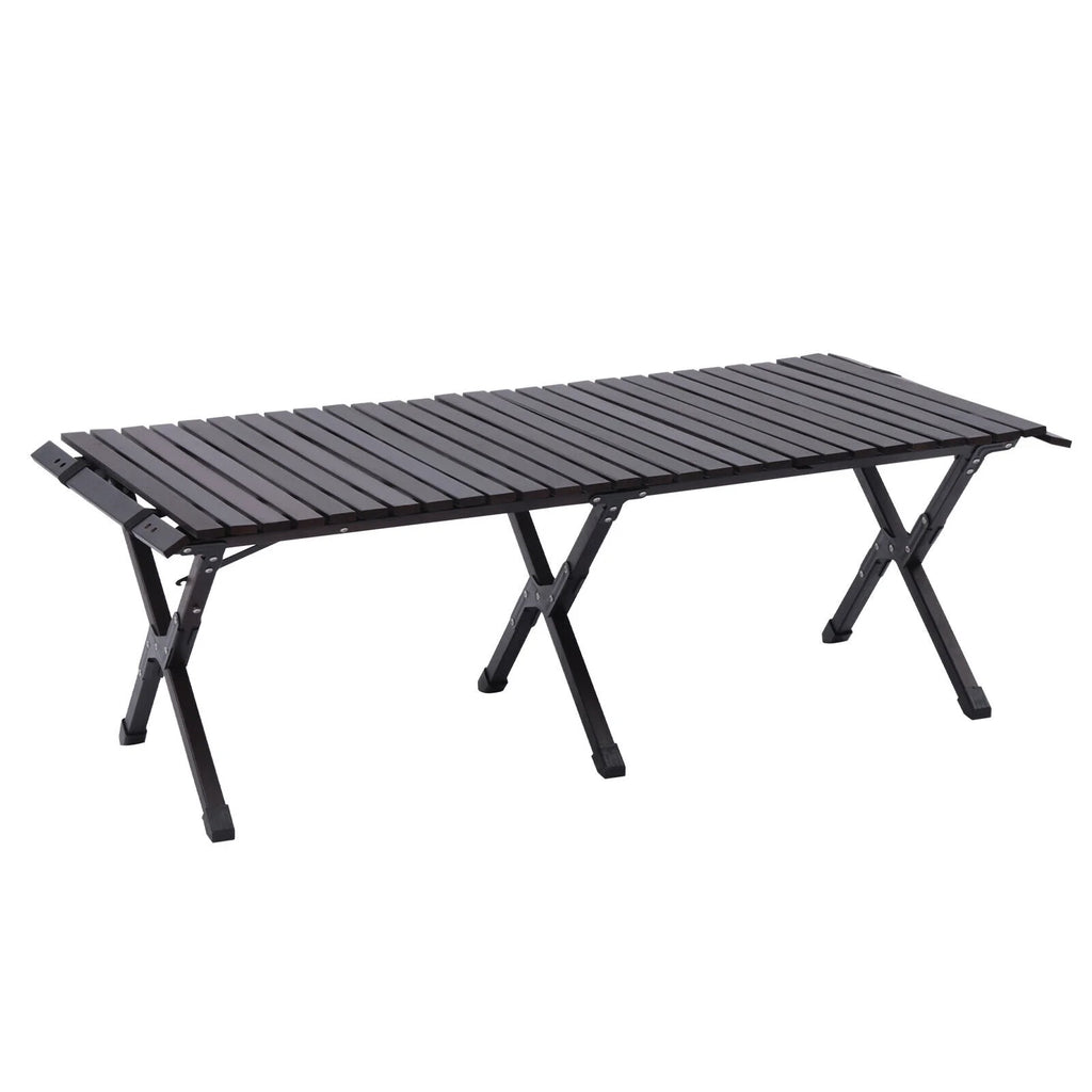 Foldable Pine Wood Picnic Table for BBQ Camping X83895