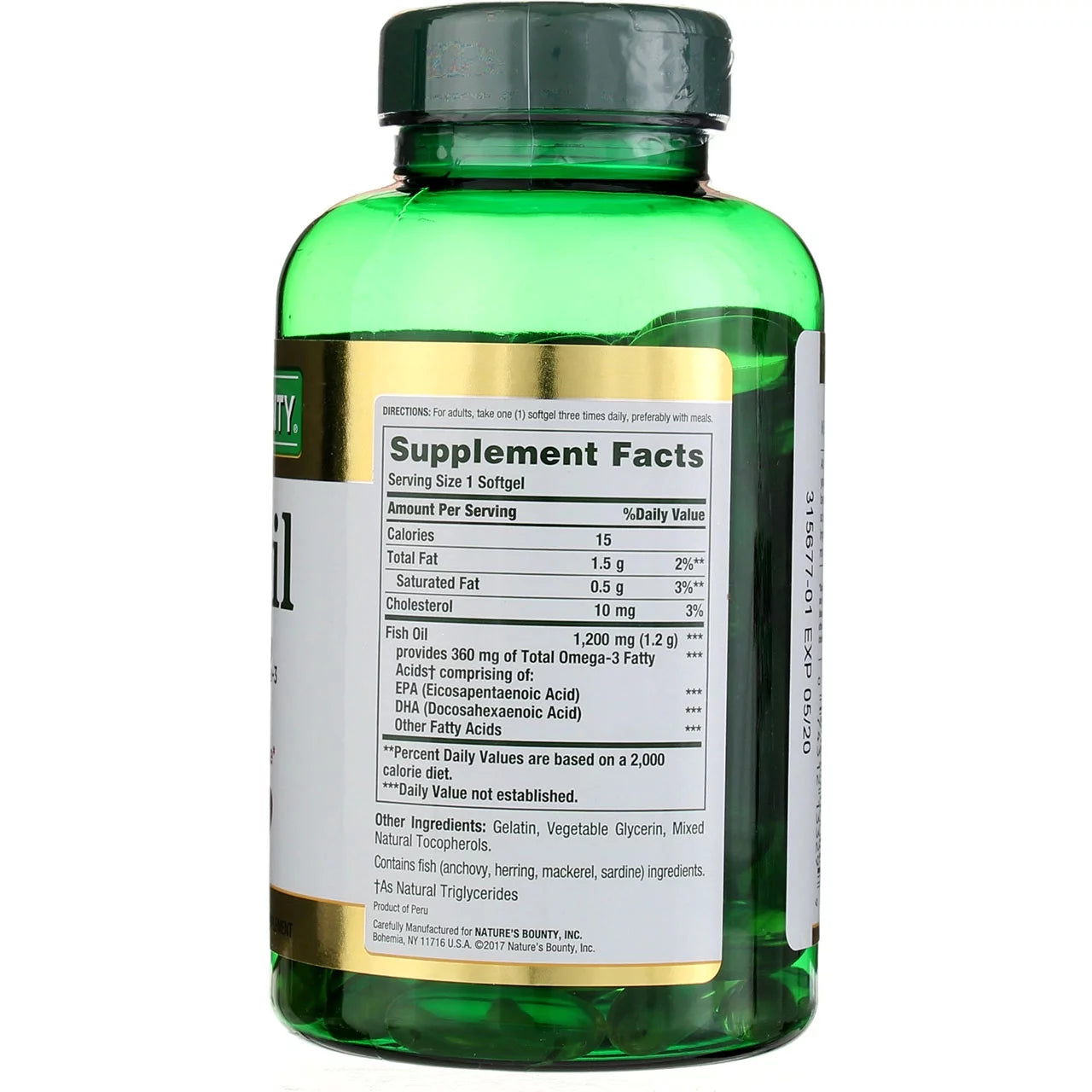 Fish Oil 1200 mg Softgels, 240 Count Z47422
