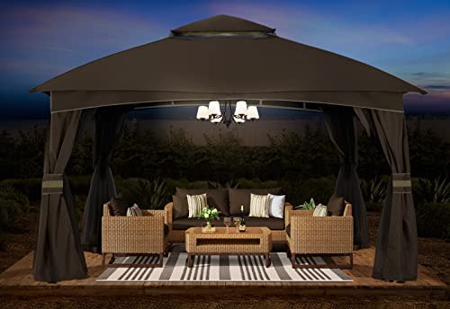 8x8 Outdoor Gazebo with Mosquito Netting for Patio, Lawn & Garden B107436