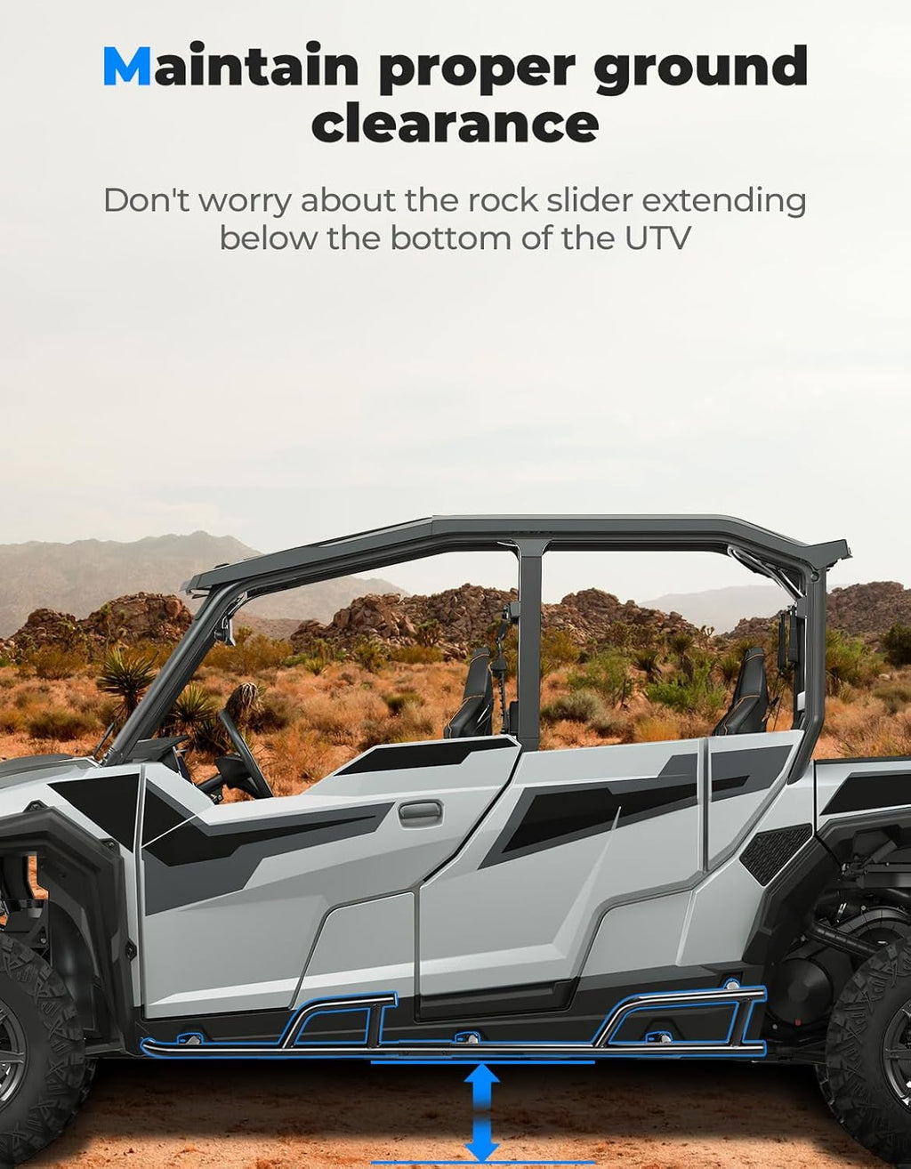 4 Seater Rock Sliders Nerf Bars Side Bumper Protection Frame Accessories S4399