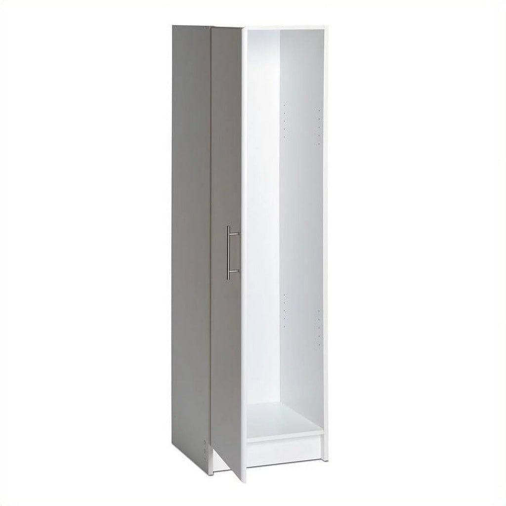 Modern Storage Wood Broom Cabinet in White T3926