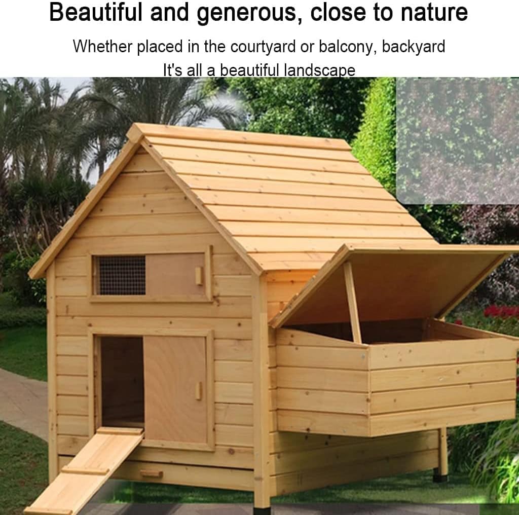 Wooden Chicken Coop with Outdoor Run for Rabbits and Poultry M6905