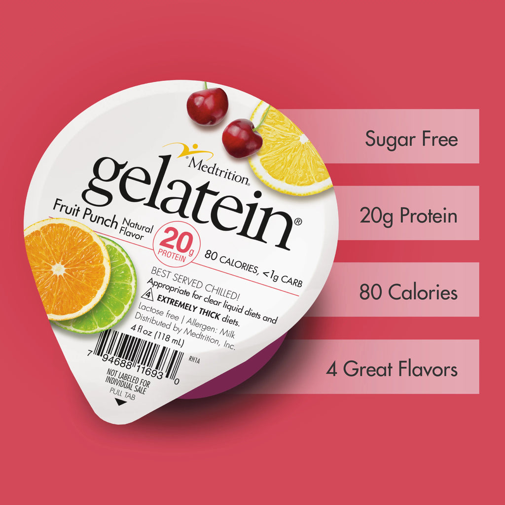 Sugar Free High Protein Gelatin Fruit Punch 12 Servings A357