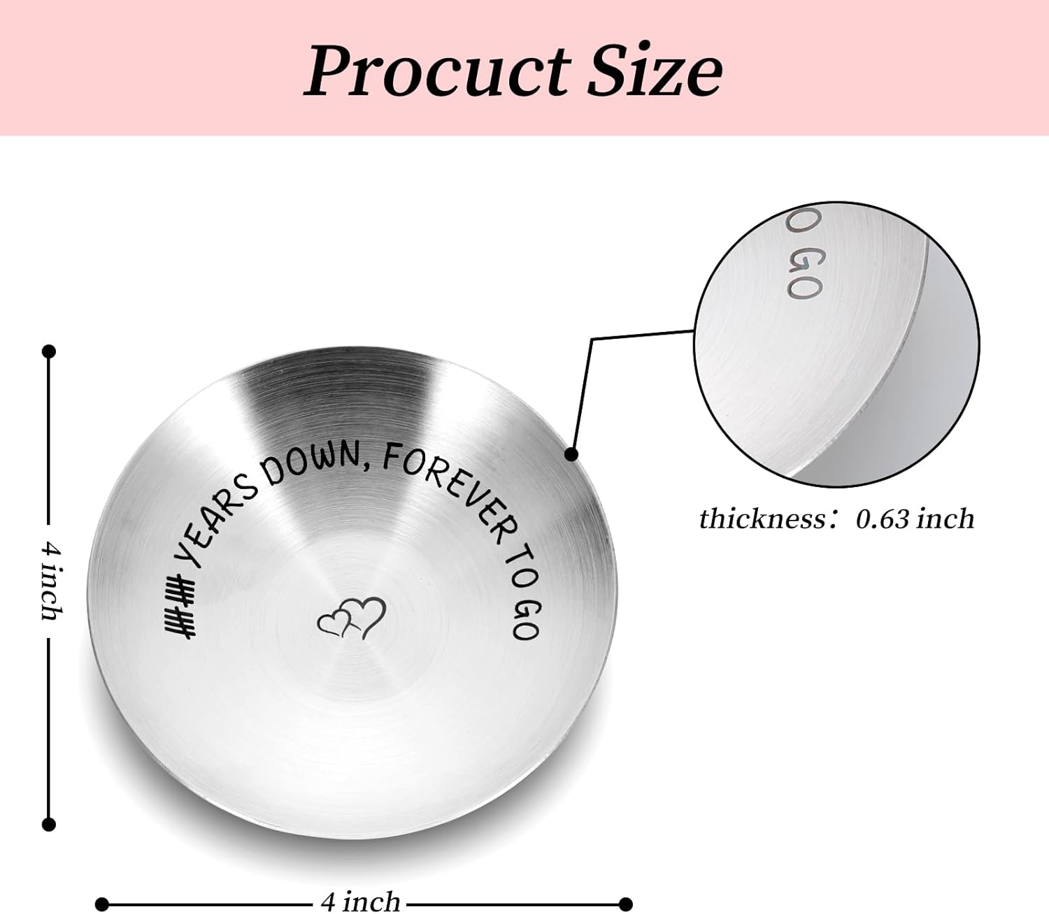 10 Year Anniversary Gift for Wife Husband Ring Holder Decorations Y7958