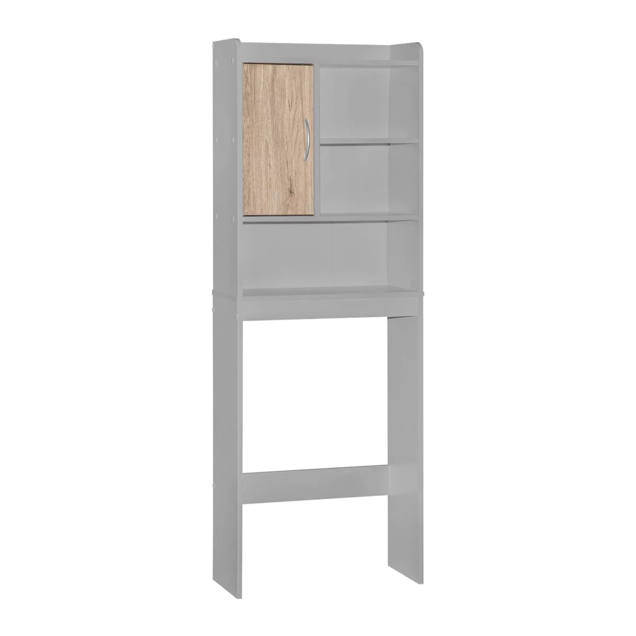 Over-the-Toilet Storage Cabinet in Light Gray & Natural Oak G649