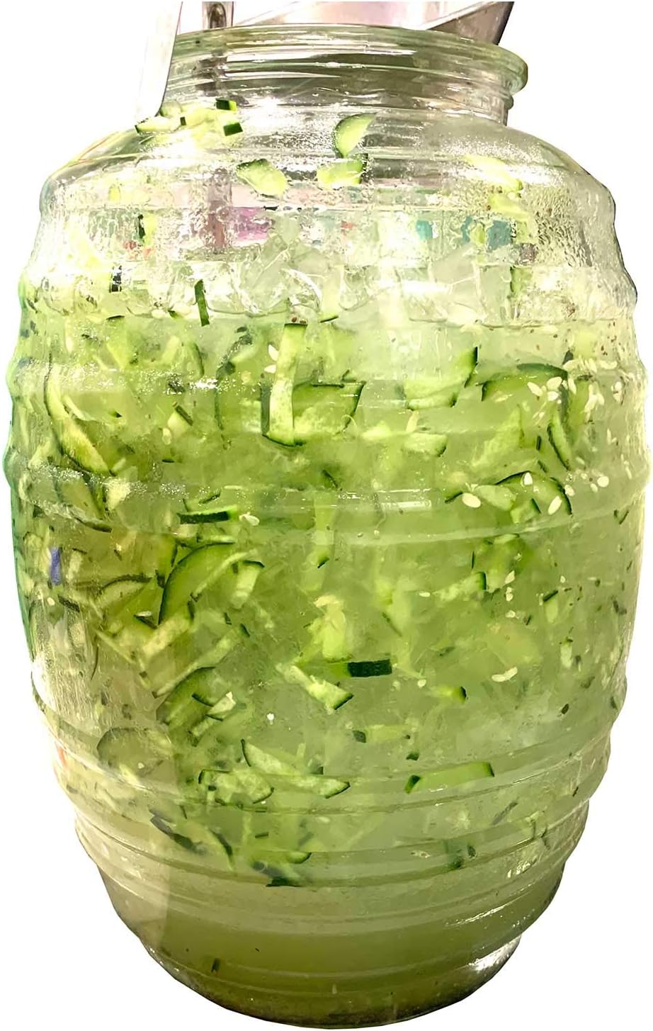 5-Gallon 20L Water Jug Juice Beverage Container with Lid & 16oz Ladle, Clear, BPA Free Z907542
