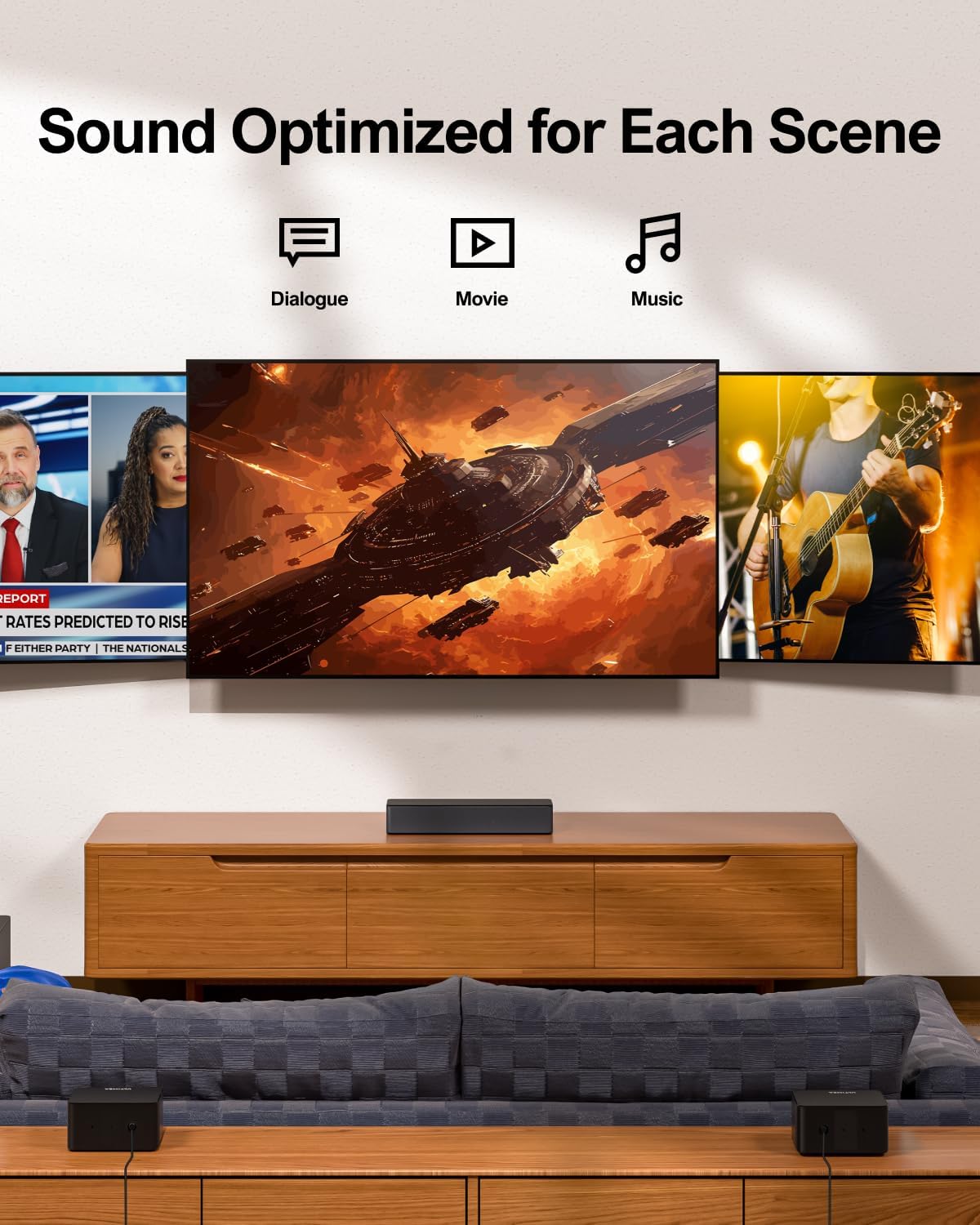 5.1 Sound Bar with Dolby Atmos, 410W Peak Power, 3D Surround Sound for TV R48364