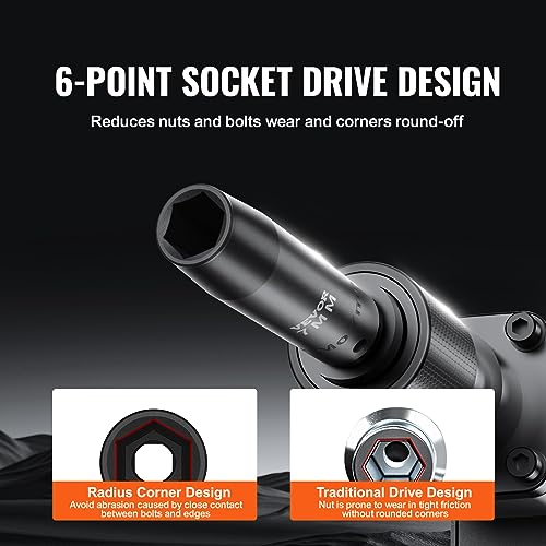 1/2" Drive Impact Socket Set, 23 Piece, SAE & Metric, Cr-V Alloy Steel R7208