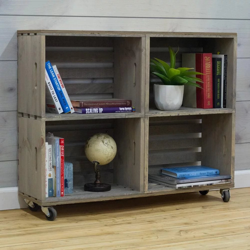 Large Crate in Weathered Gray A111888