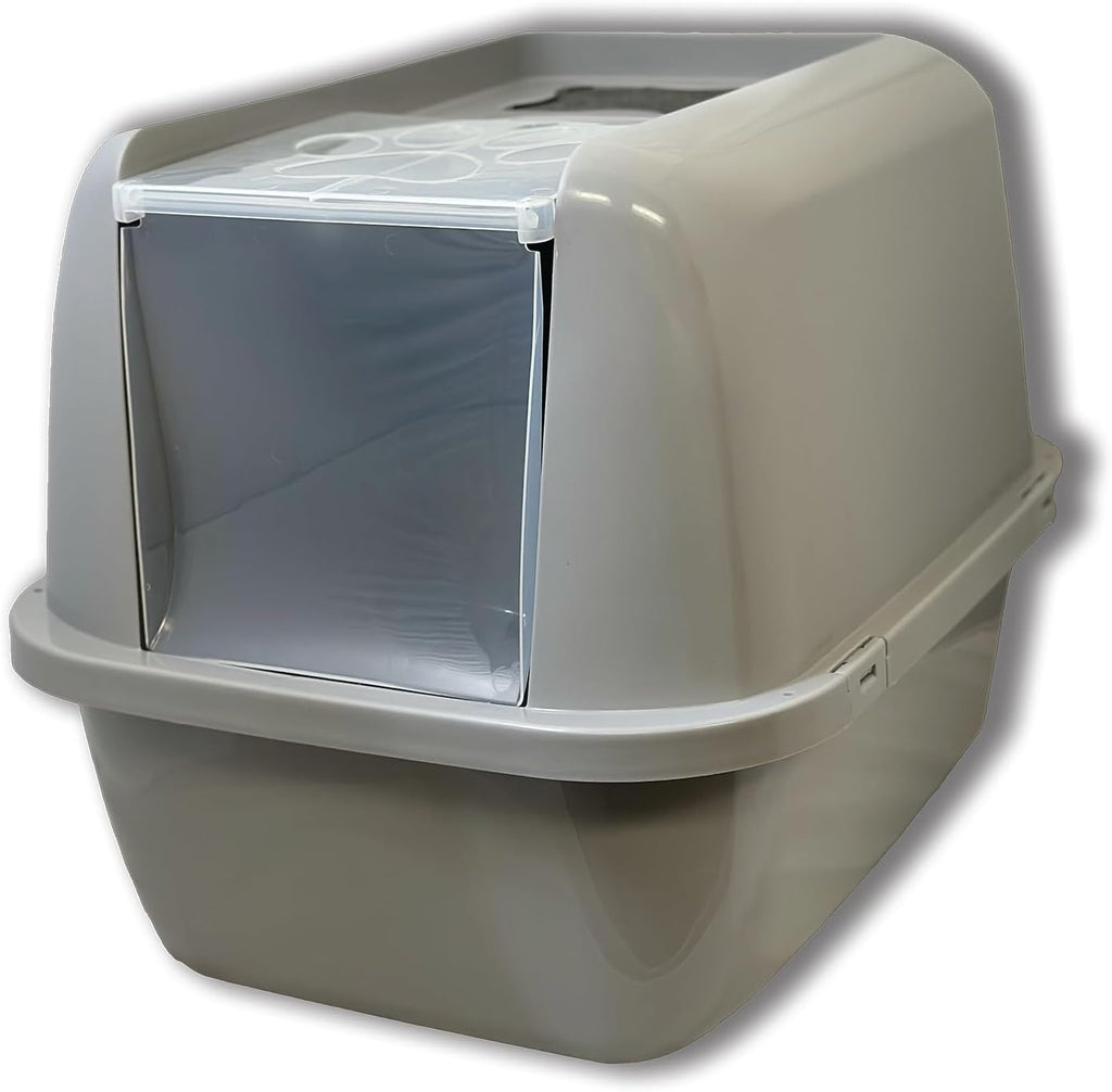 Covered Cat Litter Box with Flip Top Odor Door Lid D924