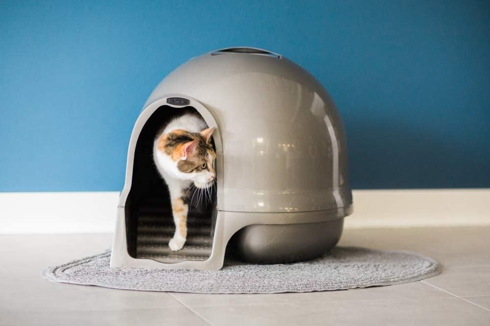 Cat Litter Box Dome with Step, Recycled Materials A134