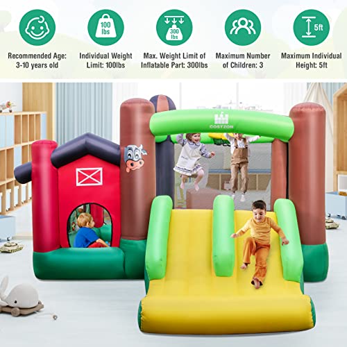 Inflatable Bounce House with Dual Slides and Ball Pit Z5982
