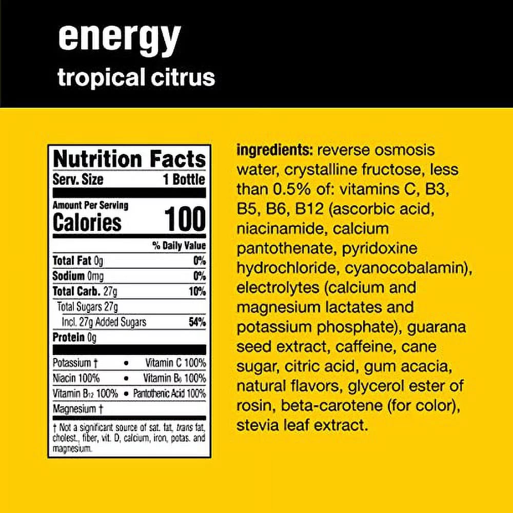 Tropical Citrus Electrolyte Enhanced Water, 20 Fl Oz, 12 Pack R1152