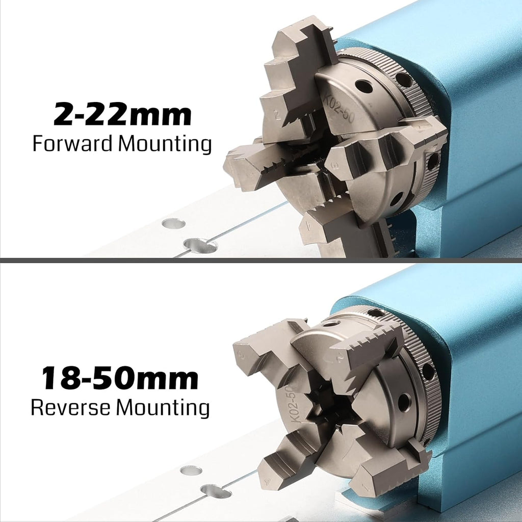 CNC Router Machine with 4th Axis Rotary Module Kit, 4 Jaw Chuck, 10:1 Speed Reducer D52153