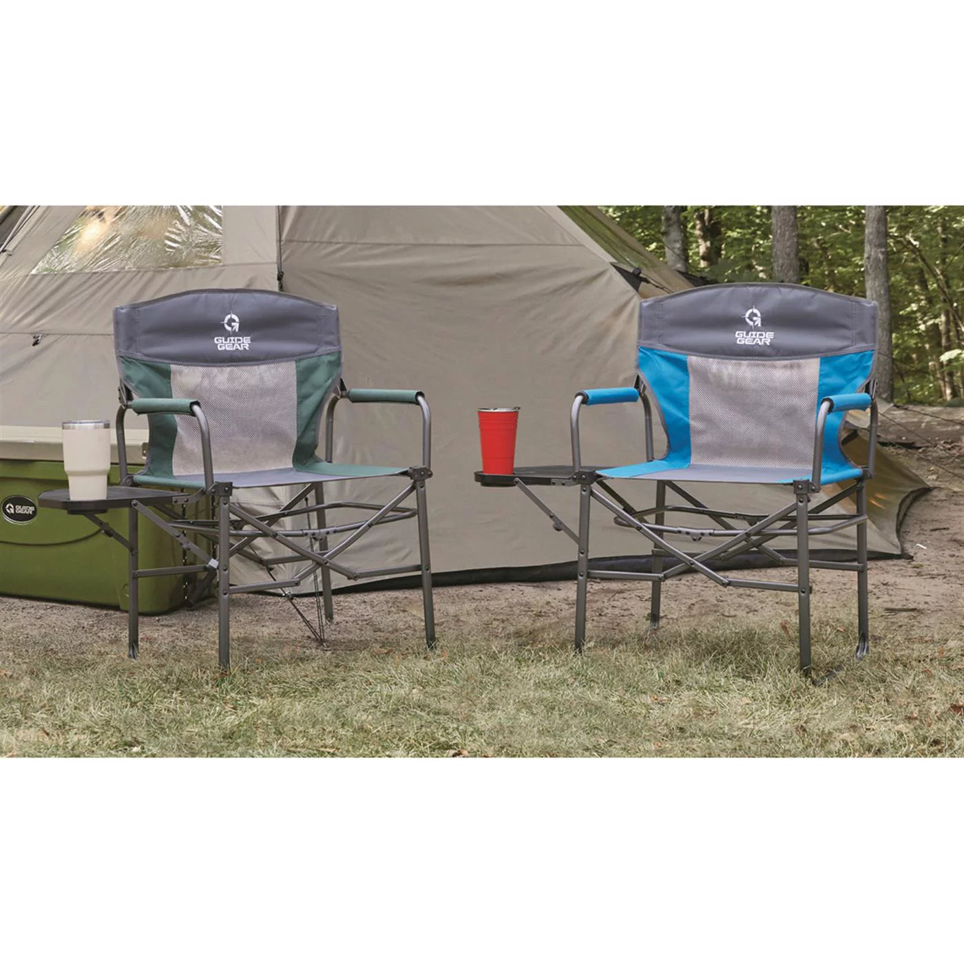Director Camping Chair for Adults, Portable Folding, 300-lb Capacity W8220