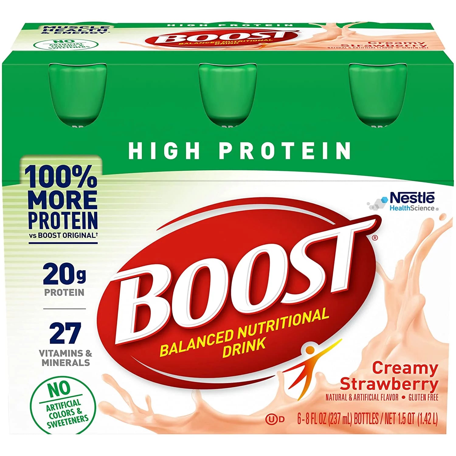 High Protein Strawberry Shake 8 fl oz Bottles Pack of 3 S528793