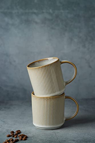 Coffee Mug Set for 6, 12 oz with Handle, Smoky Blue H570266