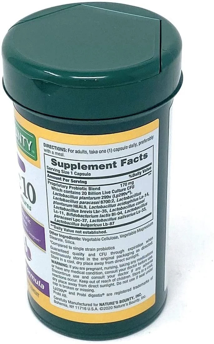 Probiotic 10 Capsules for Digestive, Immune and Respiratory Support B132