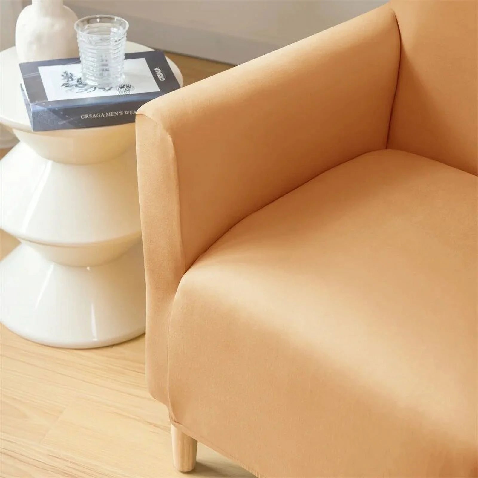 Waterproof Stretch Armchair Slipcover with Anti-Slip Backing N438446