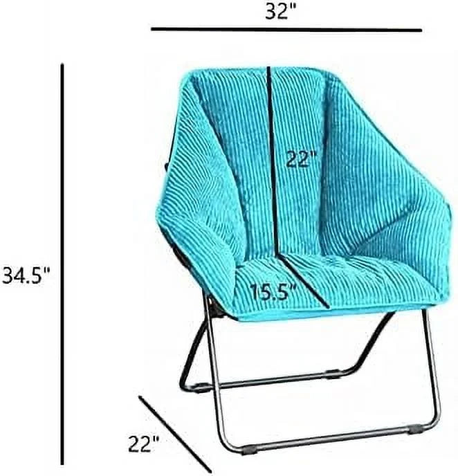 Portable Foldable Plush Accent Chair for Bedrooms and Living Rooms P828