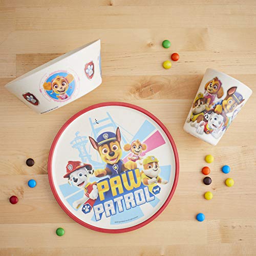 Kids Dinnerware Set 3 Pieces, Melamine Bamboo Plate, Bowl, and Tumbler S953636