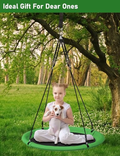 24 Inch Saucer Tree Swing Set for Kids & Adults, Outdoor Backyard Playground S647