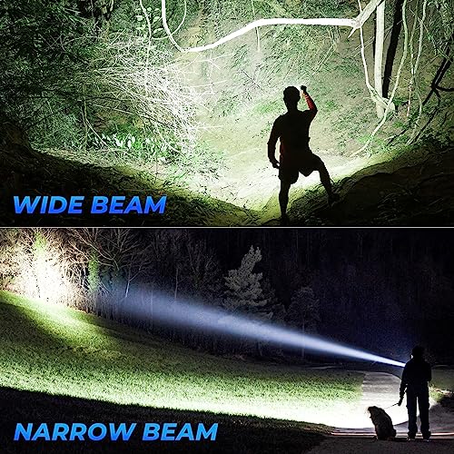 Rechargeable LED Flashlight, 990,000 Lumens, 7 Modes, IPX7 Waterproof for Outdoor Camping T738570