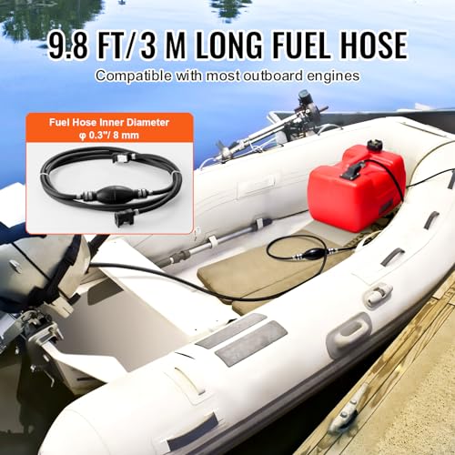 12 Gallon Portable Marine Fuel Tank with Hose N2402