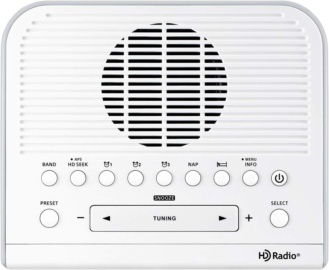 HD AM/FM Digital Tuning Clock Radio with USB Charging, White Z87823