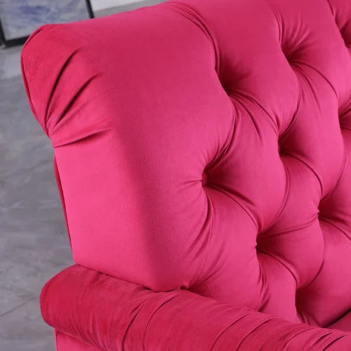 Rose red Chesterfield 3-seater modern sofa U47466