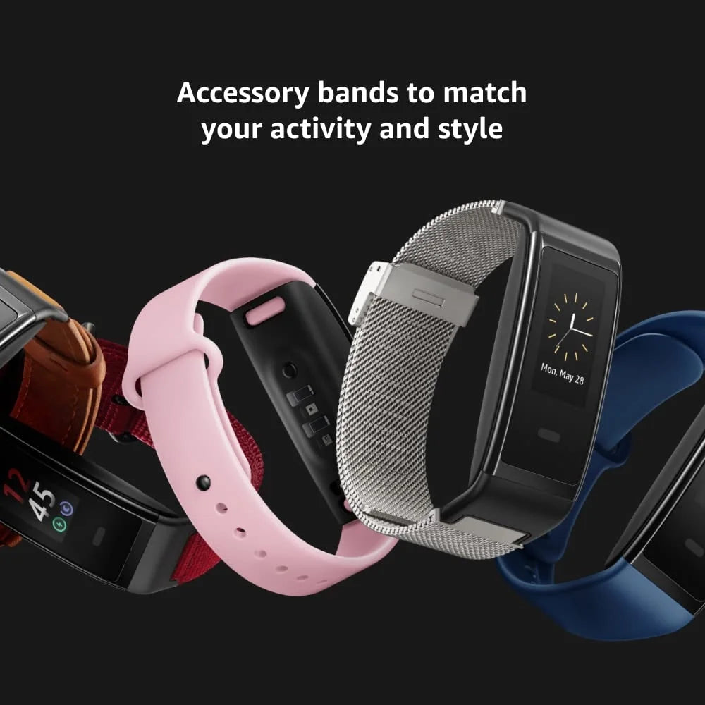 Fitness tracker with color display for heart rate, activity, and sleep tracking D377
