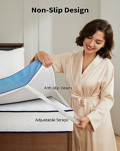 3 Inch Firm Twin Mattress Topper, Cooling Gel Memory Foam with Removable Cover H62983