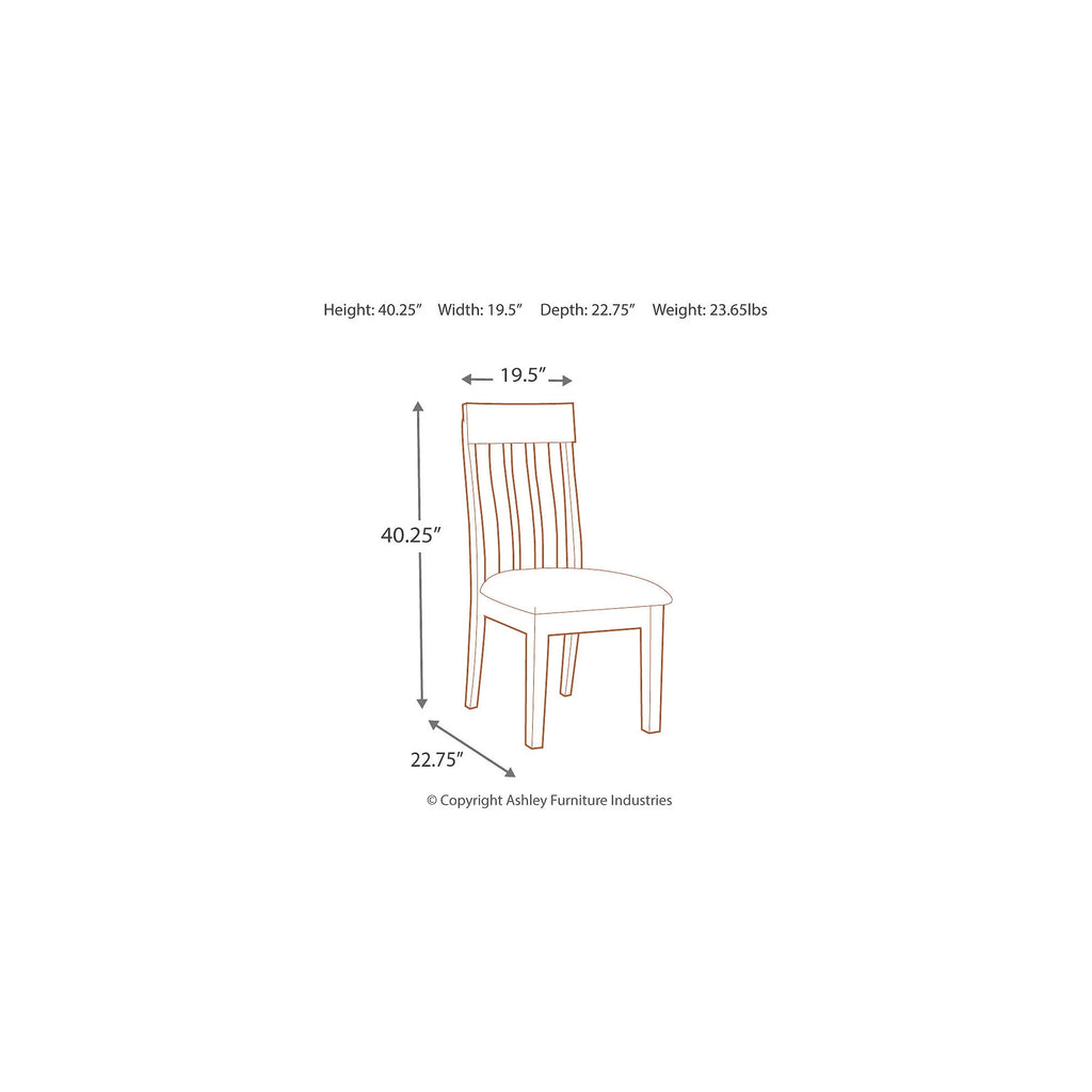 Rake Back Dining Room Chair, Set of 2, Brown K7078