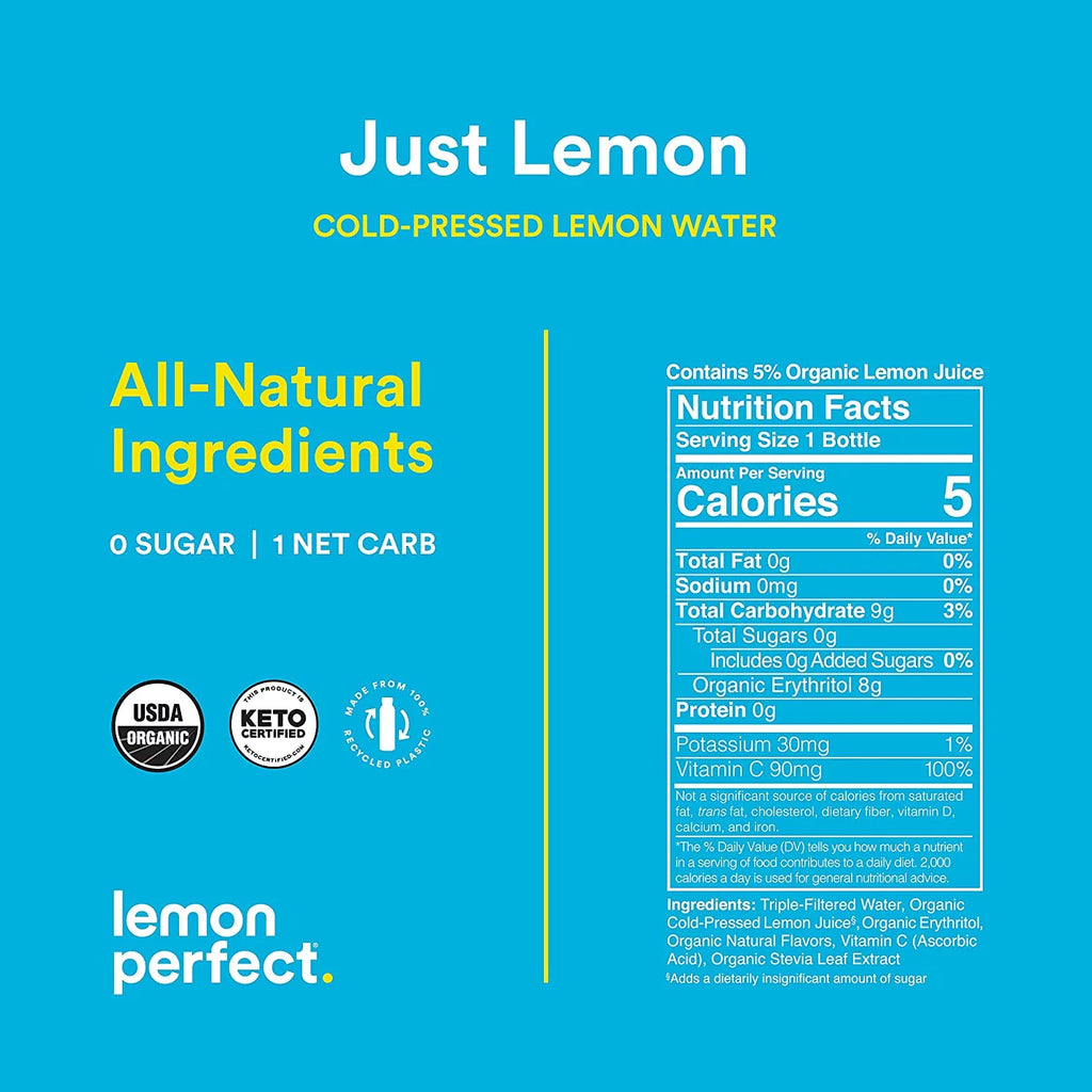 Cold-Pressed Lemon Water, 12-Pack, 12 fl oz X398