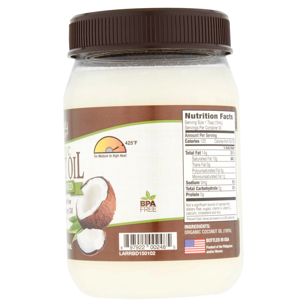 Organic Naturally Refined Coconut Oil, 15.5 fl oz, 6 pack Z410