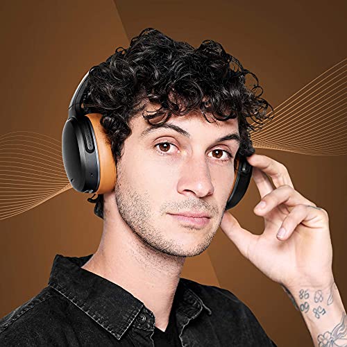 Wireless Noise Canceling Over-Ear Headphones - Black/Tan (Renewed) C4699
