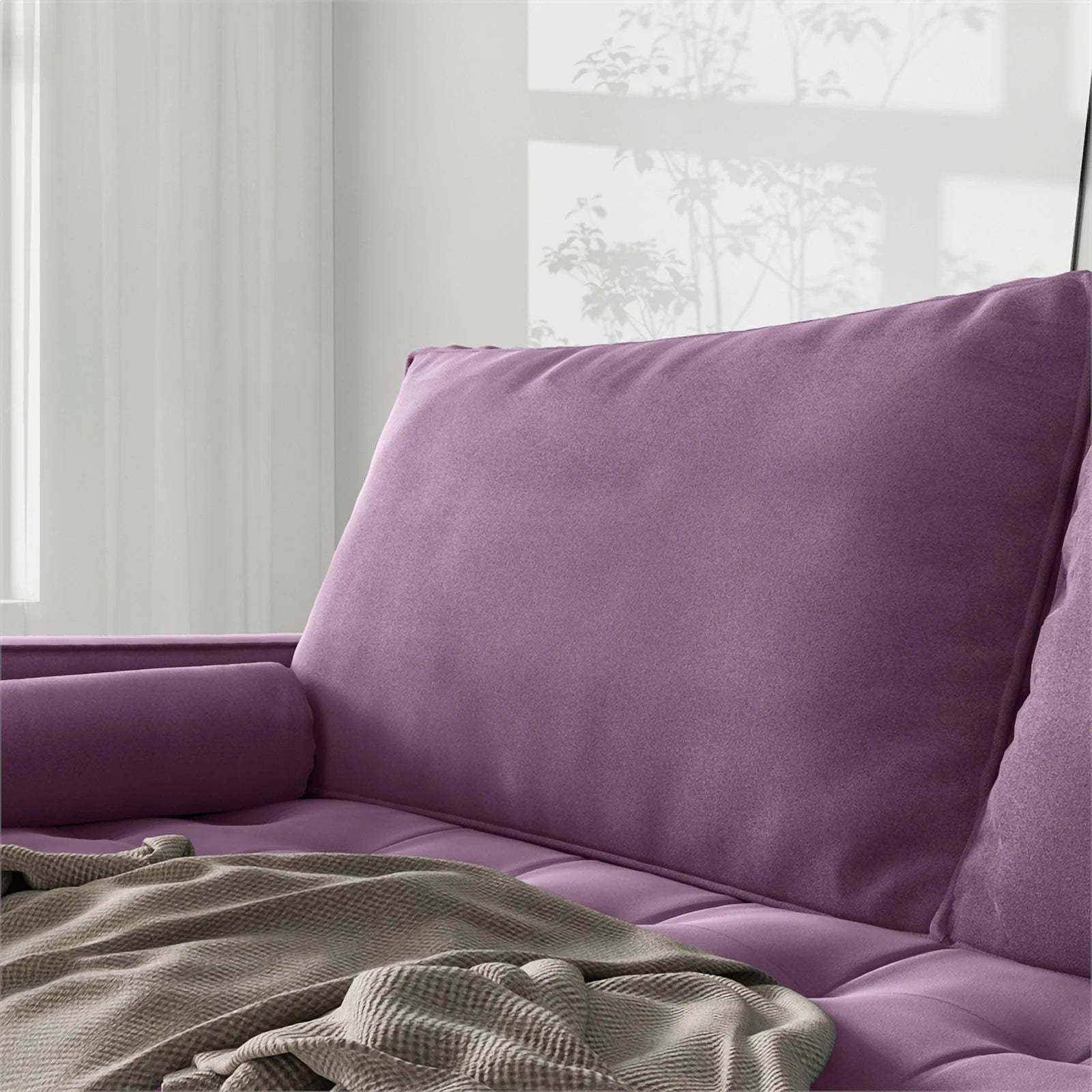 Contemporary 70" Velvet Sofa in Purple L50836