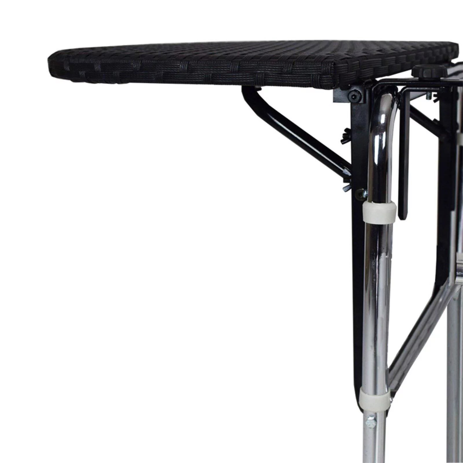 Wicker and Metal Foldable Balcony Table with Adjustable Clamps S4397