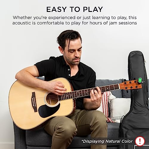 41in Full Size Beginner Acoustic Guitar Starter Set with Case R7041