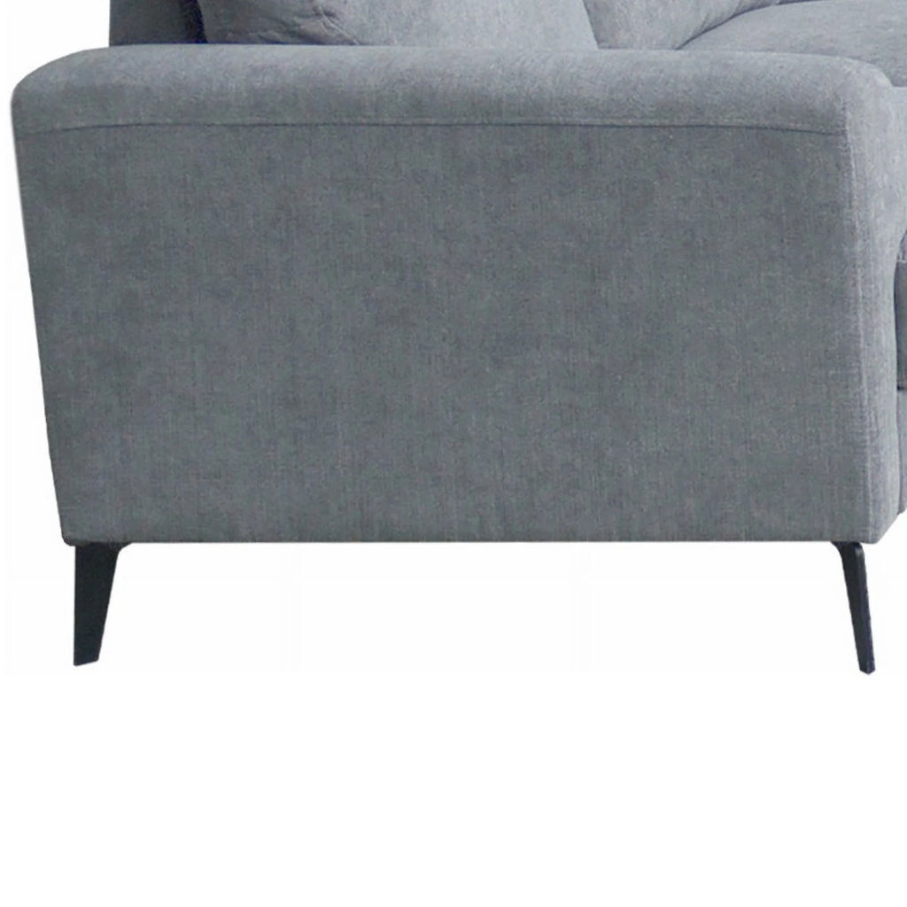 Gray Chenille Sofa Loveseat Chair Living Room Set L15782