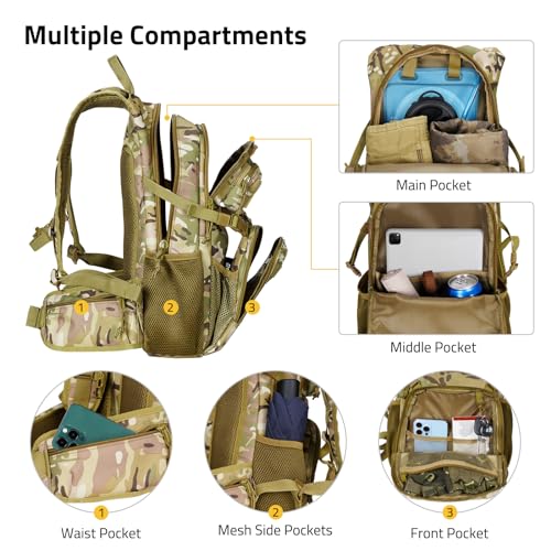 Tactical Hydration Backpack 3L with Water Bladder for Hiking Cycling Running W3533