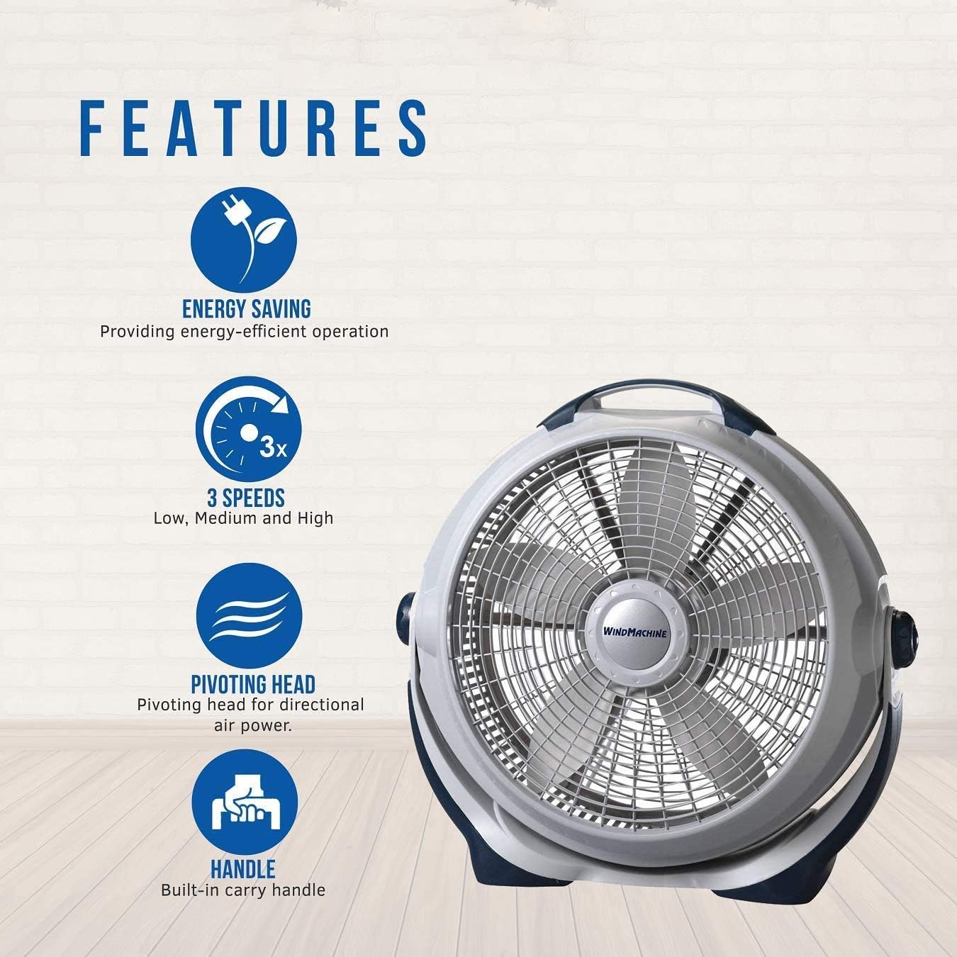20" Air Circulator, Black J8088