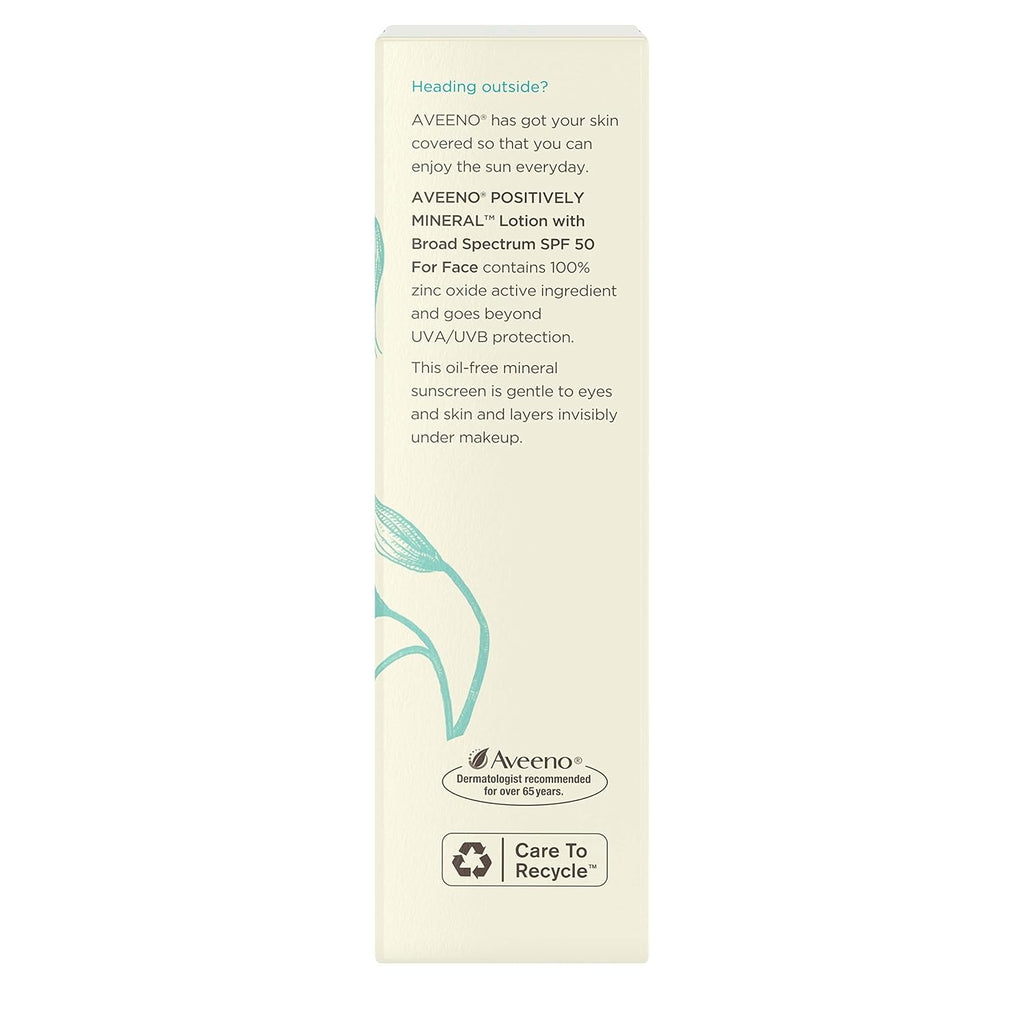 Mineral Sunscreen Lotion SPF 50 for Face, Lightweight, Travel-Size 2 fl. oz N764