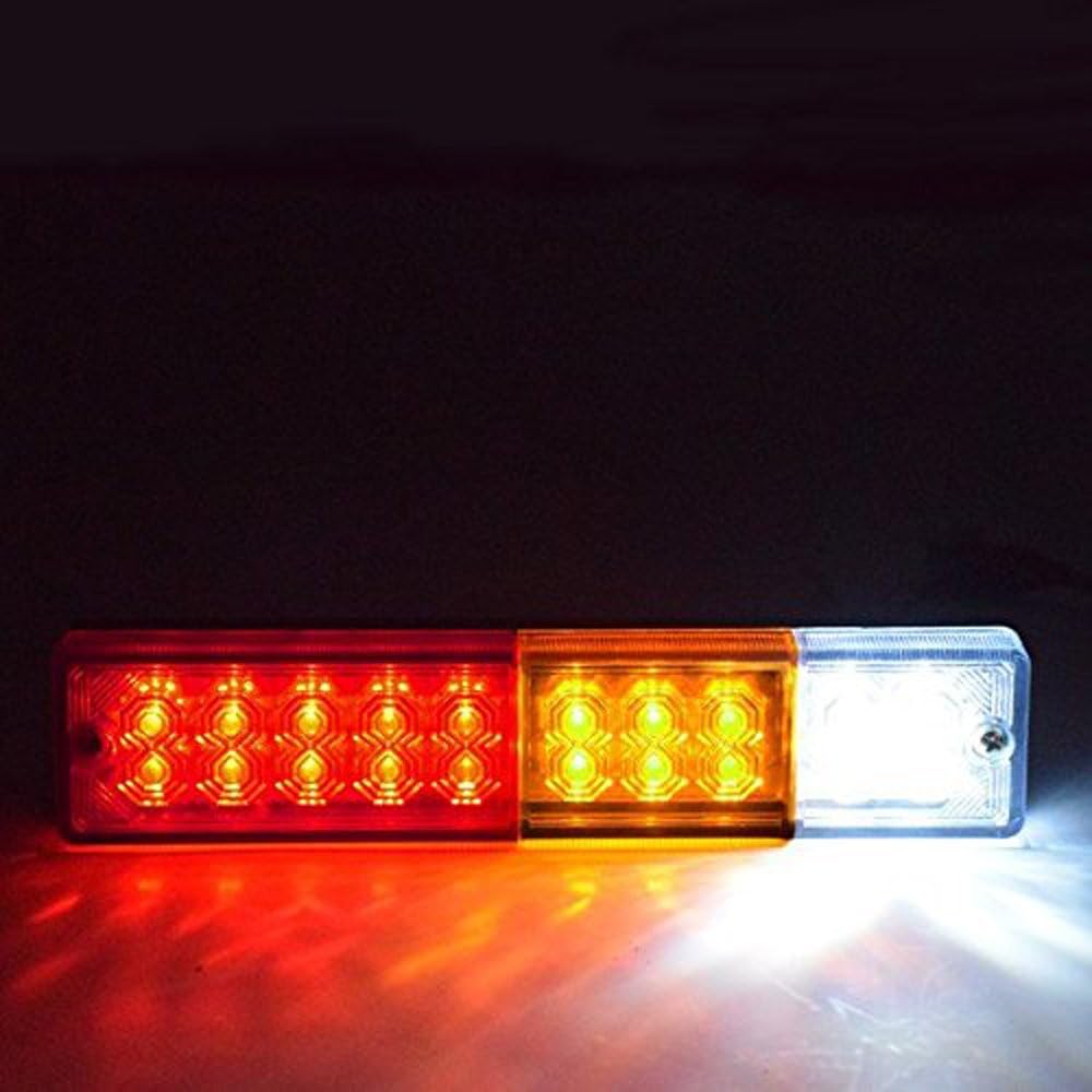20-LED Truck Trailer Tail Light with Turn Signal, Brake, Reverse, Waterproof (Pack of 2) J943