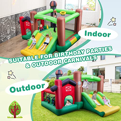 Inflatable Bounce House with Dual Slides and Ball Pit Z5982
