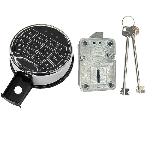 Digital Electronic Keypad Lock for Safes, Gun Safe Lock Replacement, Time Delay Safe Lock Including 2 Emergency Keys for Locksmiths (Right Swing Bolt)