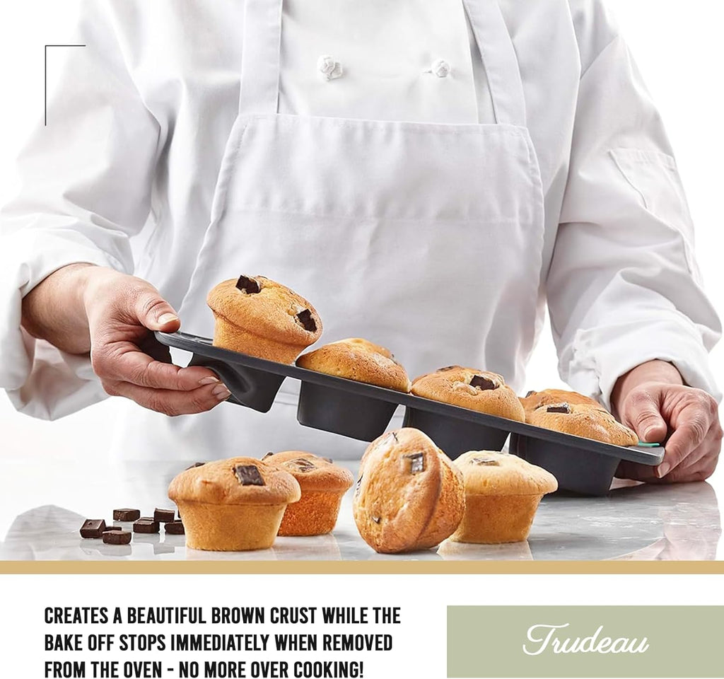 Silicone Muffin Pan, 12 Cup, Grey/Mint E487583